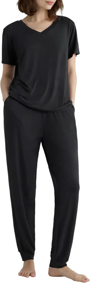 Latuza Women's Viscose Jogger Pants Lounge Pajamas Set