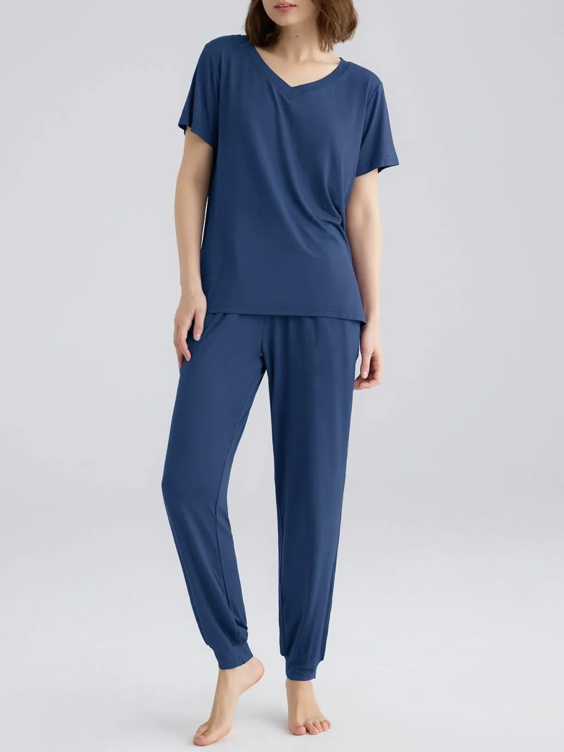 Latuza Women's Viscose Jogger Pants Lounge Pajamas Set