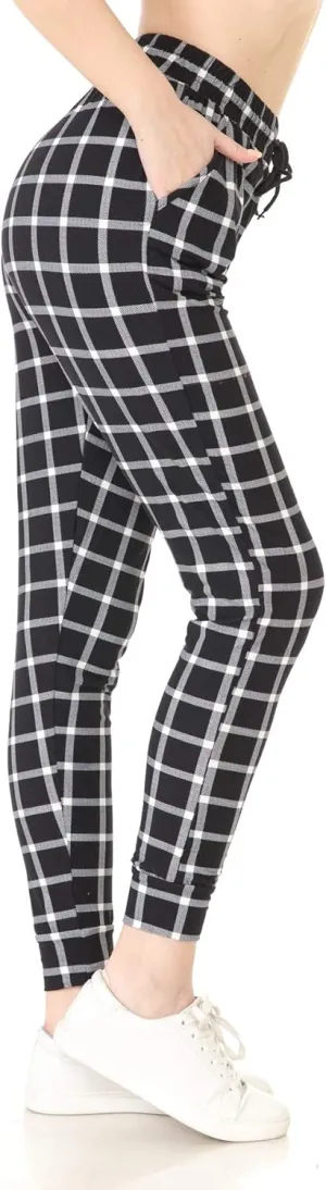 Leggings Depot Premium Women's Joggers Popular Print High Waist Track Pants(S-XL) BAT2
