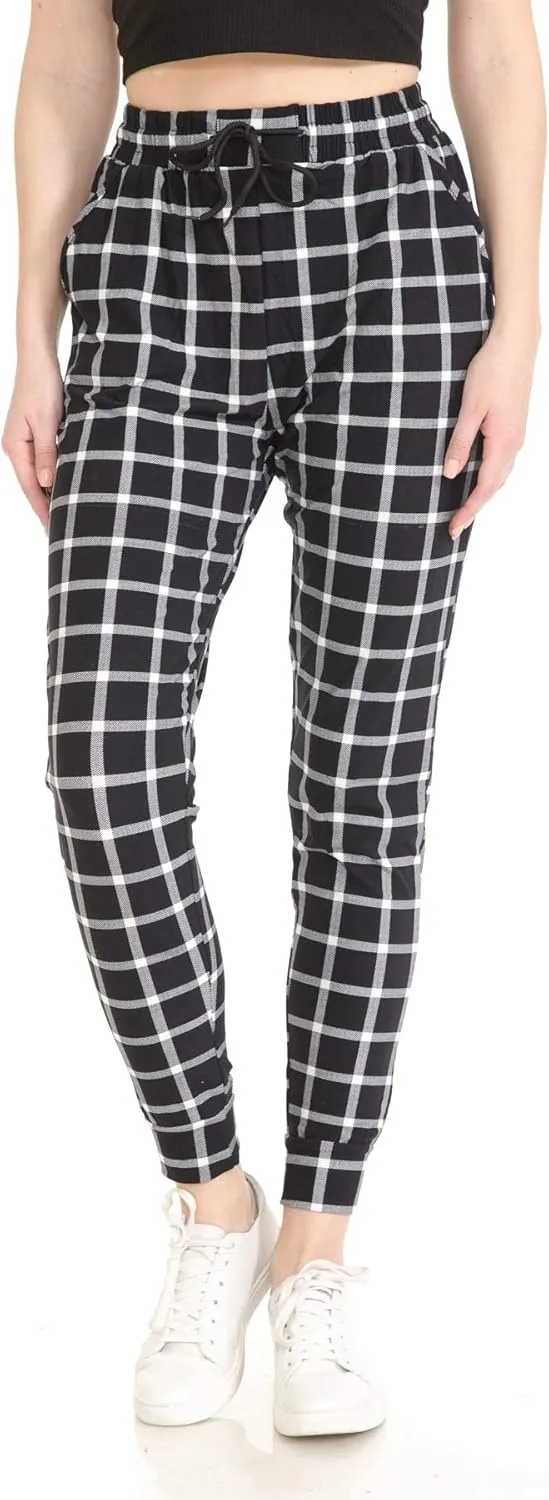 Leggings Depot Premium Women's Joggers Popular Print High Waist Track Pants(S-XL) BAT2