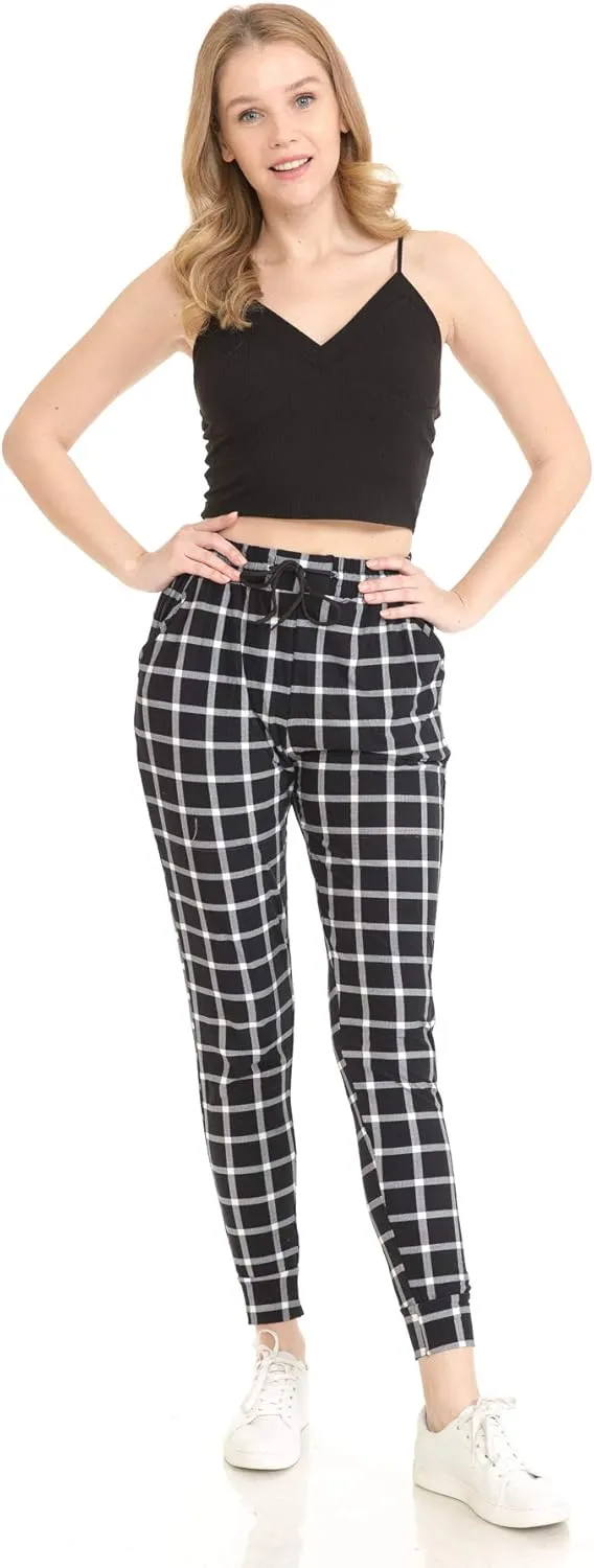 Leggings Depot Premium Women's Joggers Popular Print High Waist Track Pants(S-XL) BAT2