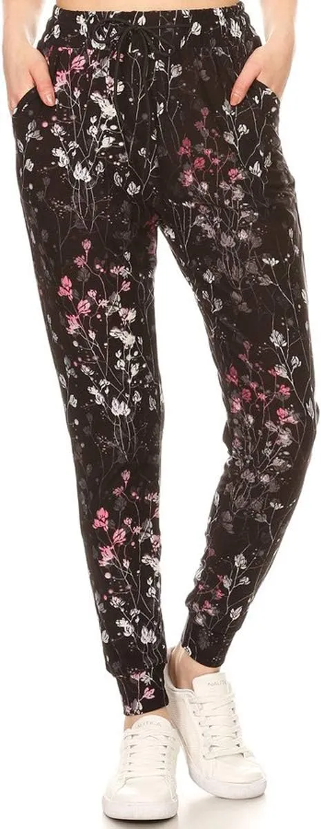 Leggings Depot Premium Women's Joggers Popular Print High Waist Track Pants(S-XL) BAT2