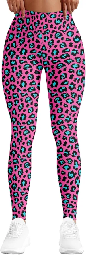 Leggings for Women Funny Printed Gym Womens Yoga Pants Floral Legging Tropical Athletic Pant