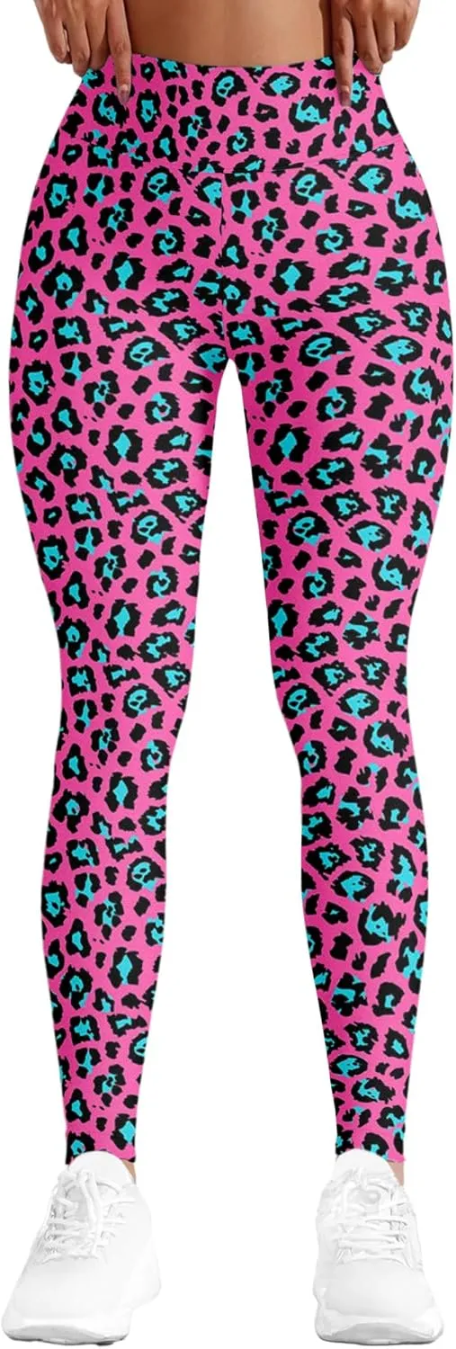 Leggings for Women Funny Printed Gym Womens Yoga Pants Floral Legging Tropical Athletic Pant