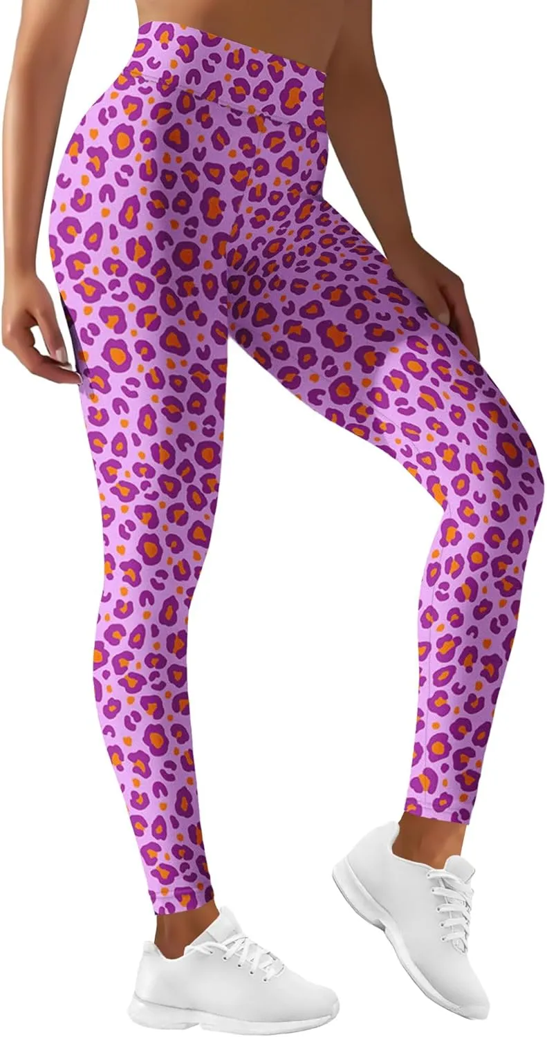 Leggings for Women Funny Printed Gym Womens Yoga Pants Floral Legging Tropical Athletic Pant