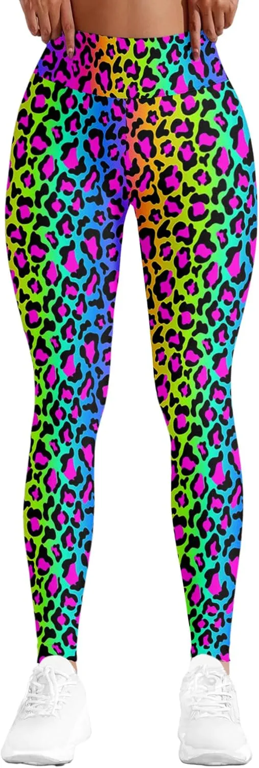 Leggings for Women Funny Printed Gym Womens Yoga Pants Floral Legging Tropical Athletic Pant