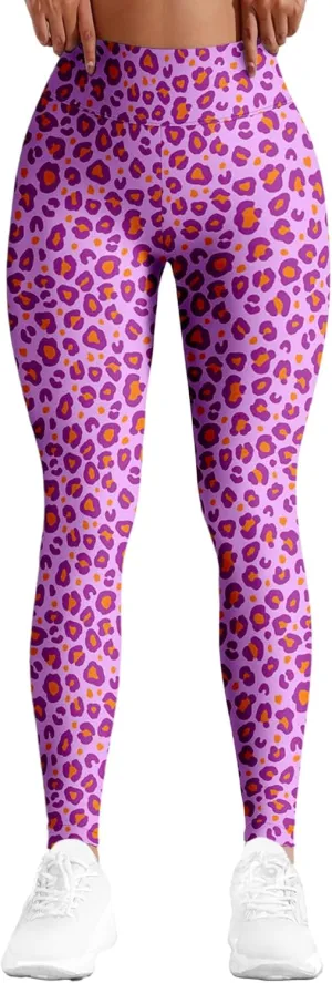 Leggings for Women Funny Printed Gym Womens Yoga Pants Floral Legging Tropical Athletic Pant