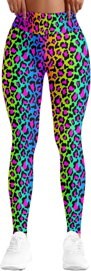 Leggings for Women Funny Printed Gym Womens Yoga Pants Floral Legging Tropical Athletic Pant