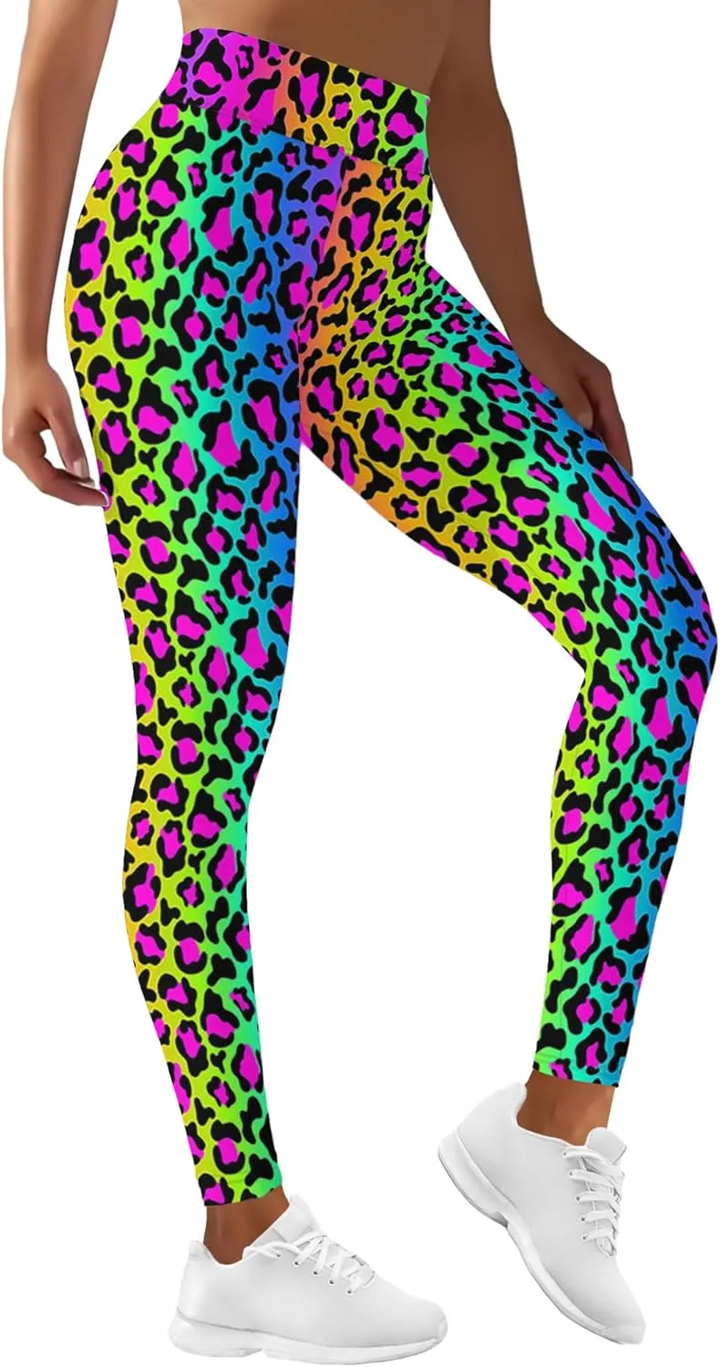 Leggings for Women Funny Printed Gym Womens Yoga Pants Floral Legging Tropical Athletic Pant