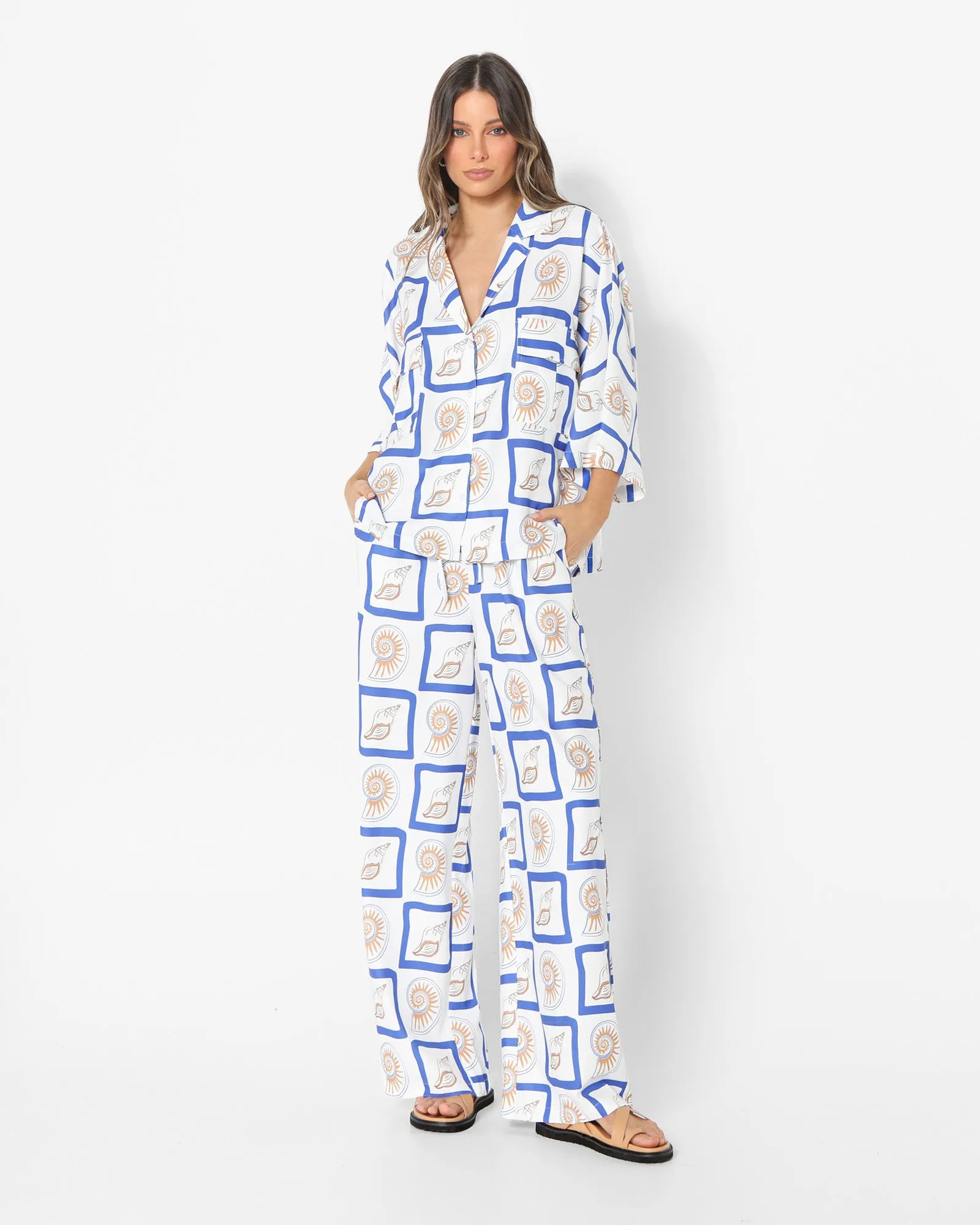LOST IN LUNAR Zeni Pants Shell Print