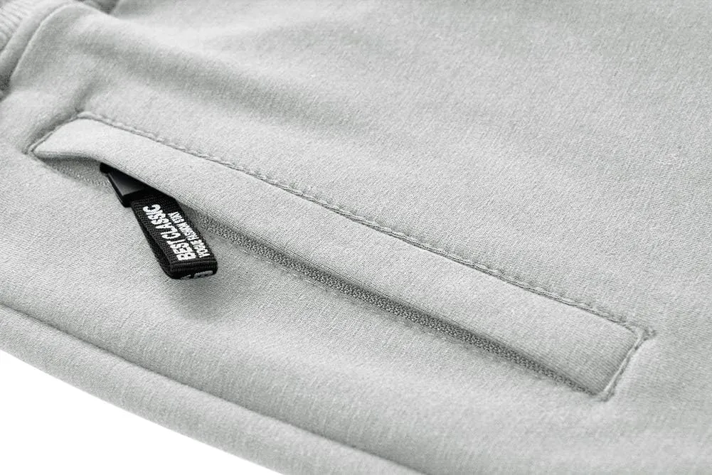 MAGNIVIT Men's 3/4 Jogger Capri Pants Workout Gym Below Knee Shorts Zipper Pockets Jogger Sweatpant Capris for Men
