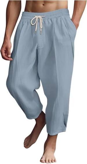 Men's Fashion Pants Baggy Wide Straight Leg Joggers Loose Fit Workout Pants Leisure and Daily Wear Trousers