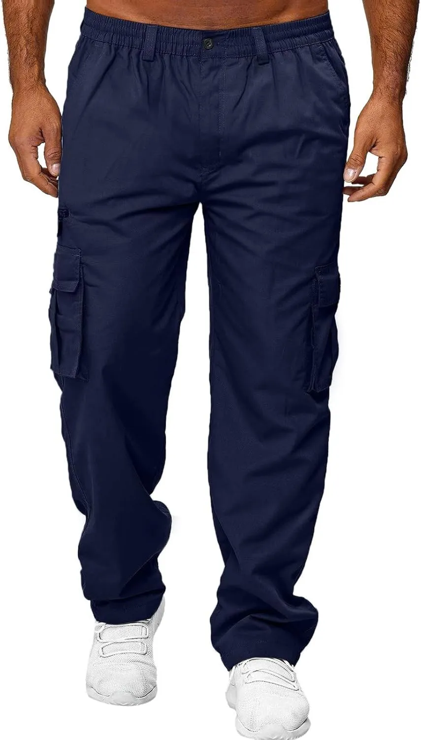 Men's Hiking Pants Lightweight Tactical Joggers Running Golf Trousers Loose Fit Summer Outdoor Work Pants