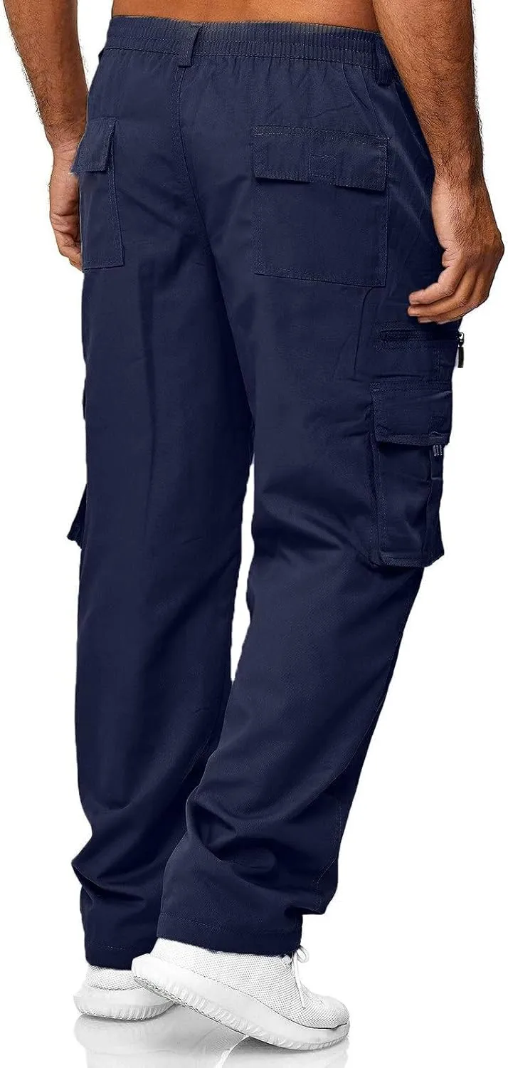 Men's Hiking Pants Lightweight Tactical Joggers Running Golf Trousers Loose Fit Summer Outdoor Work Pants