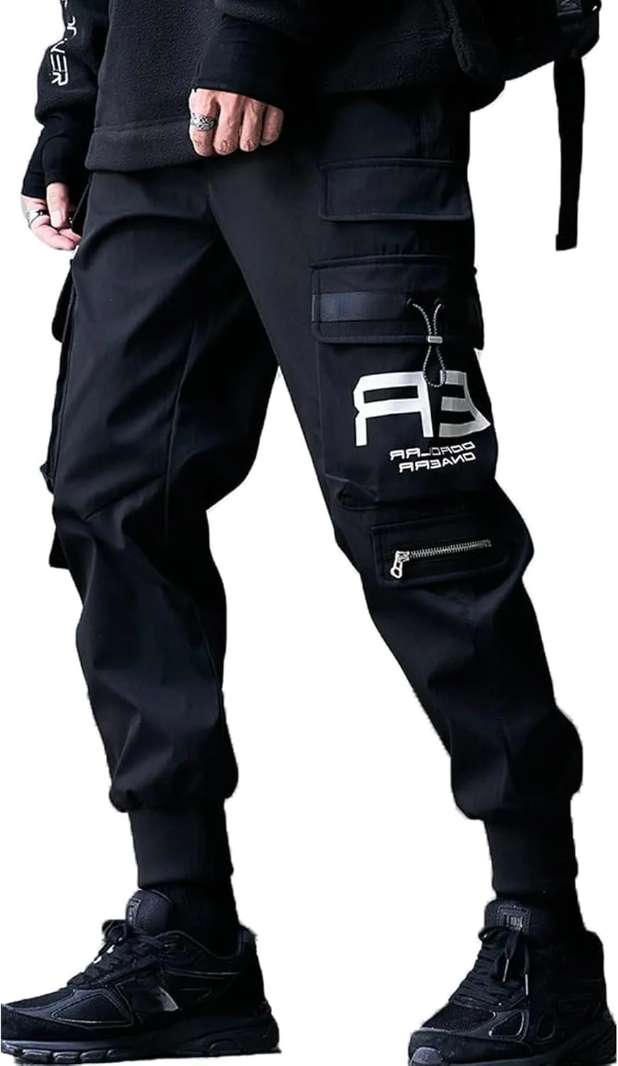 Men's Joggers Punk Cargo Baggy Techwear Hip Hop Harem Streetwear Tactical Track Pants
