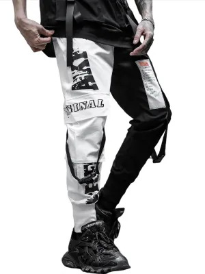 Men's Joggers Punk Cargo Baggy Techwear Hip Hop Harem Streetwear Tactical Track Pants
