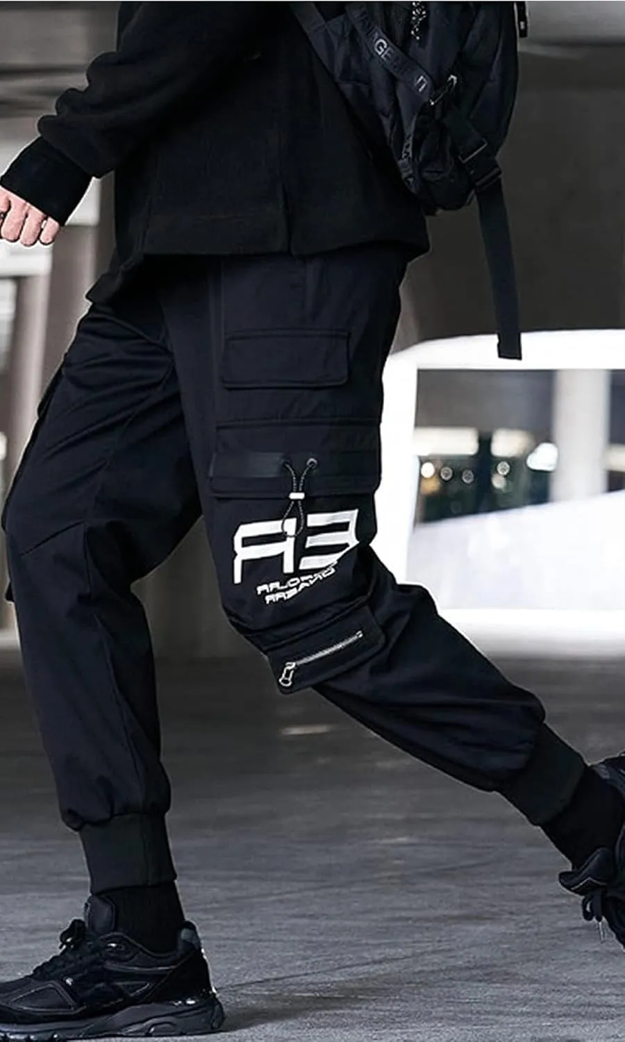 Men's Joggers Punk Cargo Baggy Techwear Hip Hop Harem Streetwear Tactical Track Pants