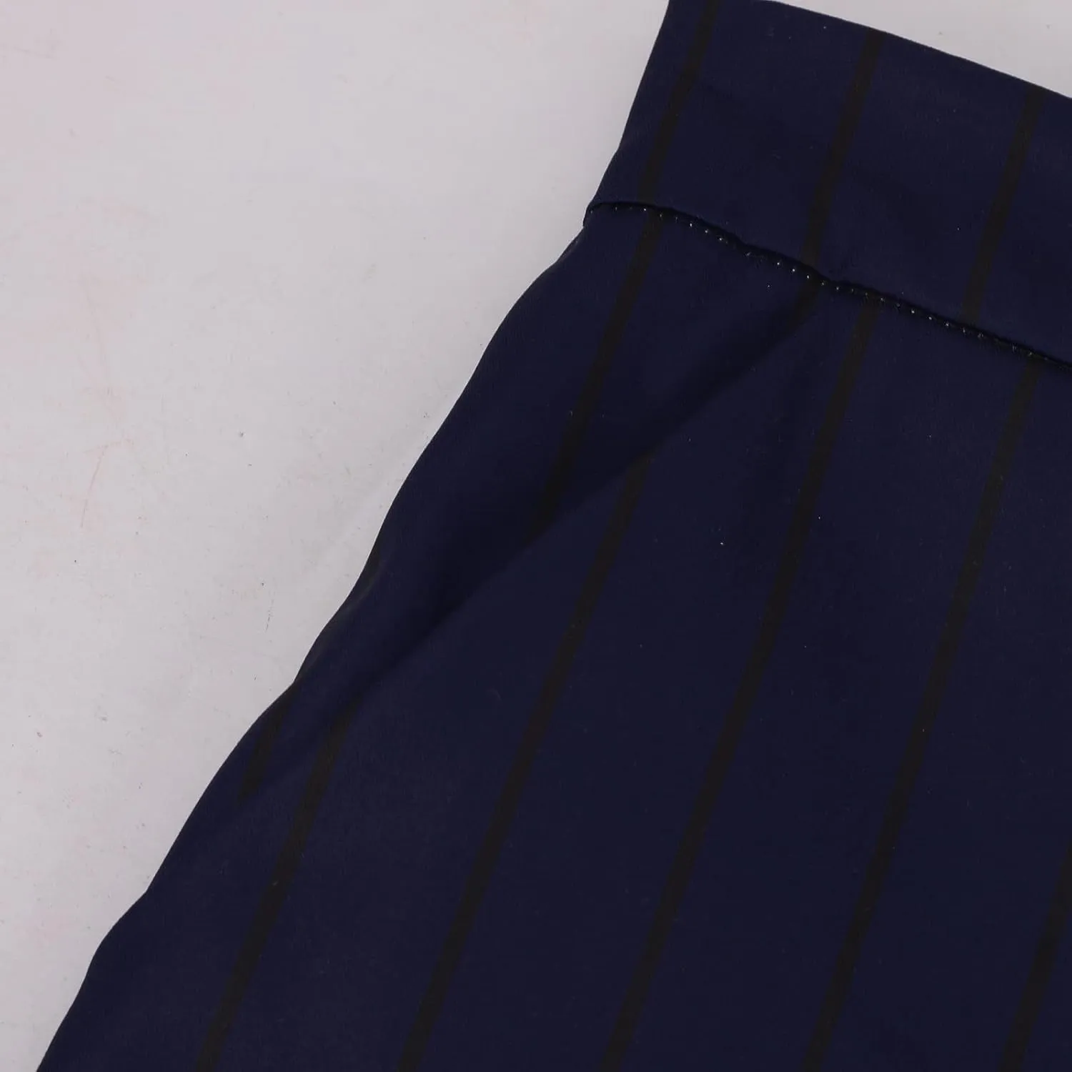 Mens Shorts Striped 9 Inch Work Golf Pants Slim Fit Elastic Waist Knee Length Button Trousers Streetwear