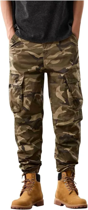 Men's Tactical Pants Hiking Cargo Pants Lightweight Work Pant Trousers Outdoor Running Hiking Joggers