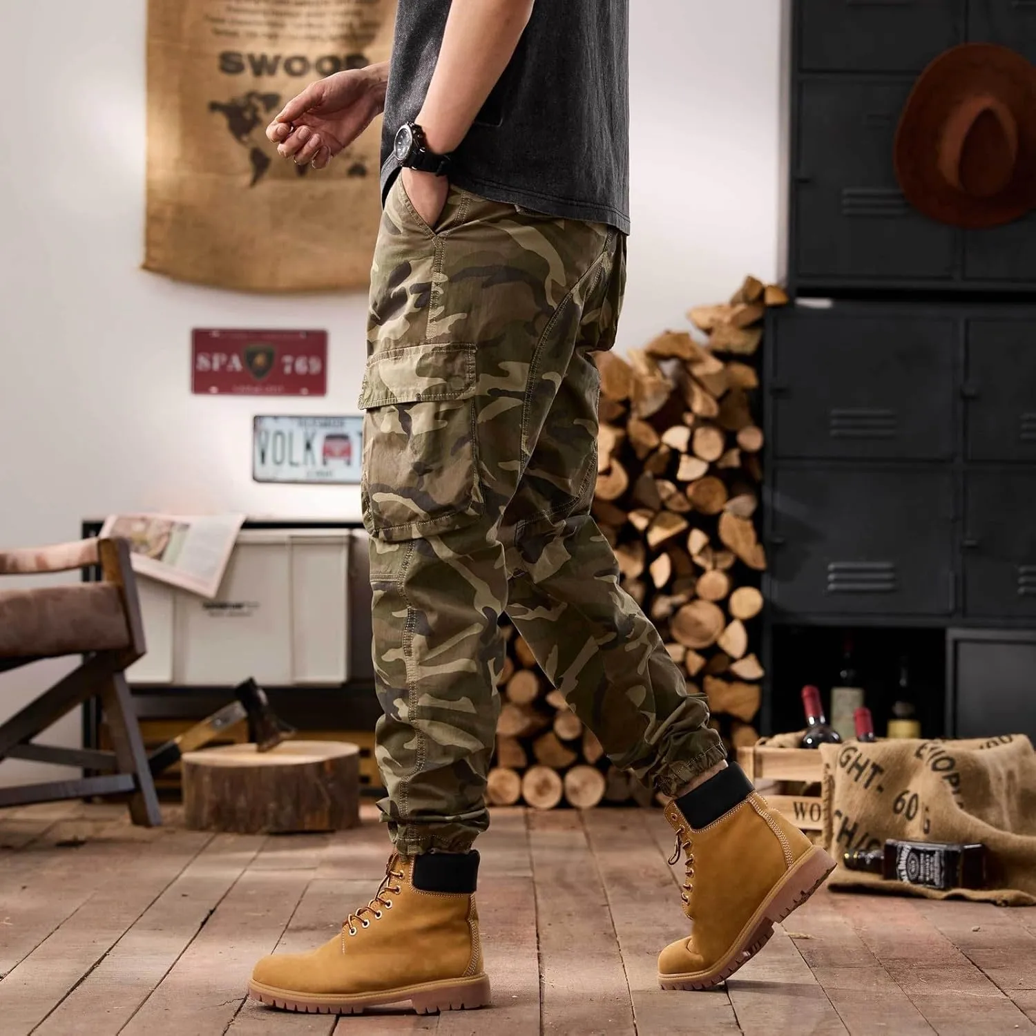 Men's Tactical Pants Ripstop Cargo Pants Lightweight Work Hiking Outdoor Trousers Pockets Fishing Military Pants