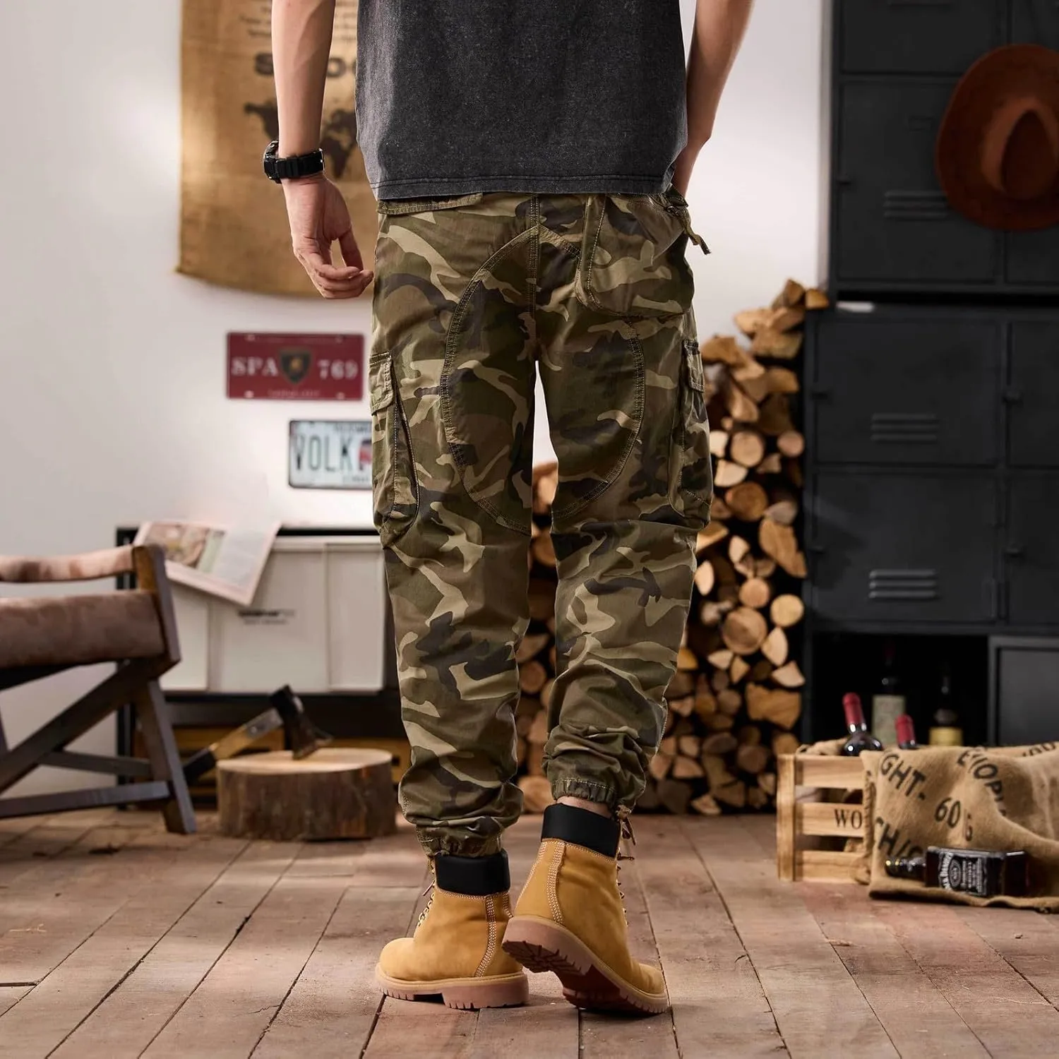 Men's Tactical Pants Ripstop Cargo Pants Lightweight Work Hiking Outdoor Trousers Pockets Fishing Military Pants