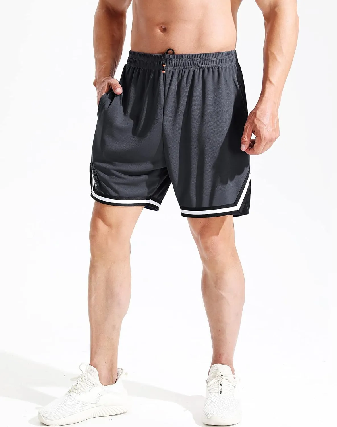 NELEUS Men's 7 inch Lightweight Workout Running Shorts with Pockets