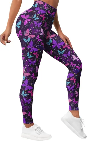 PAGYMO Leggings for Women Printed Womens Funny Gym Yoga Pants