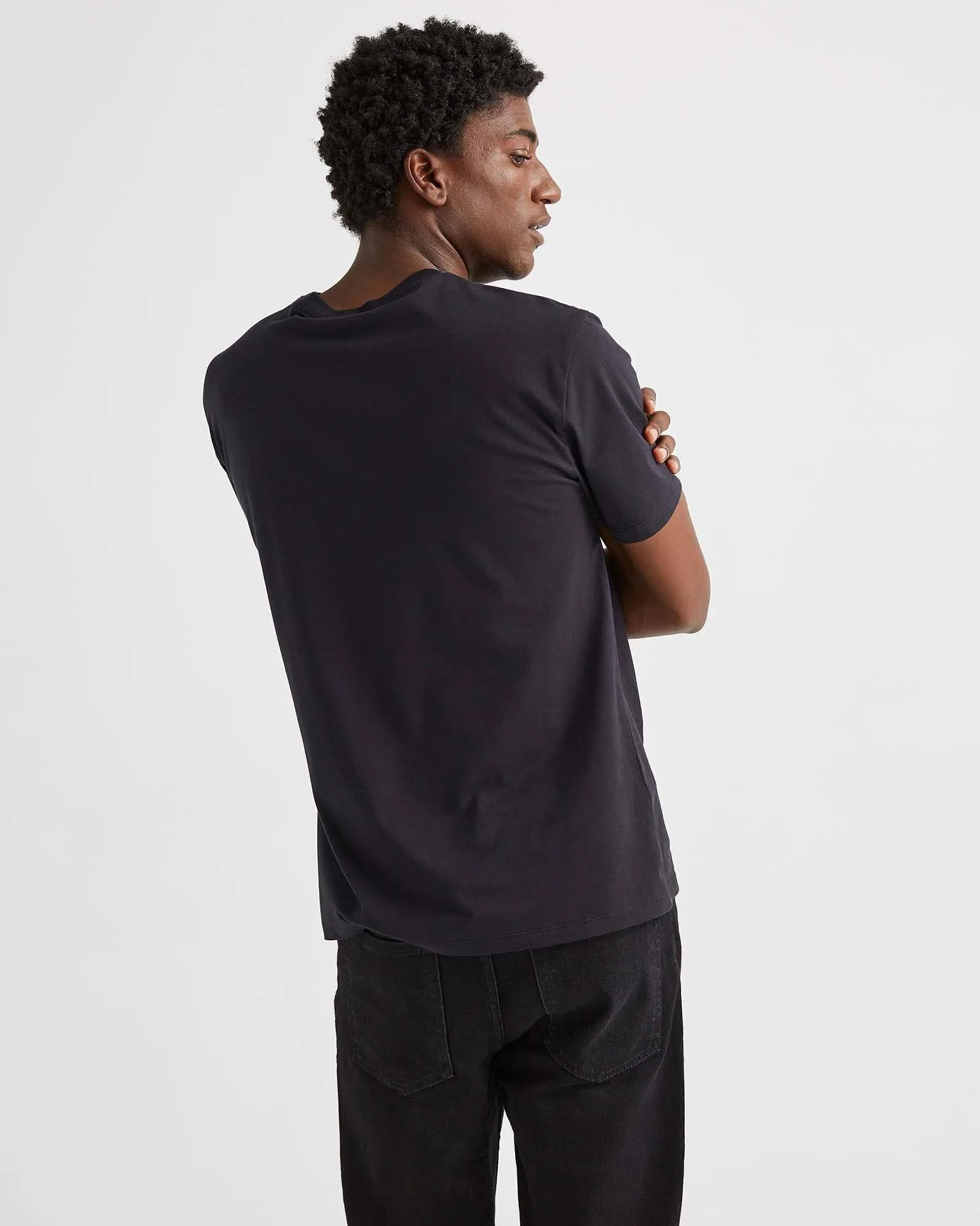 Pima Cotton Pocket Tee (Black)