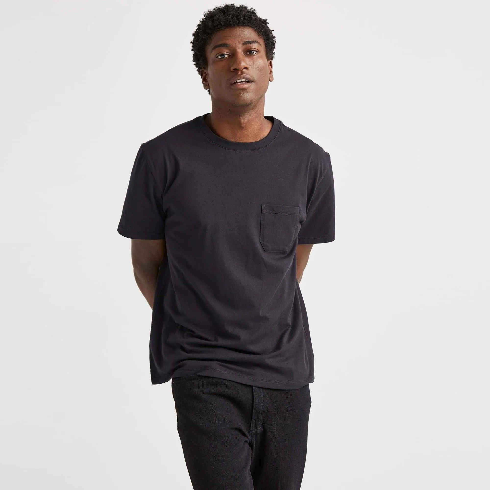 Pima Cotton Pocket Tee (Black)