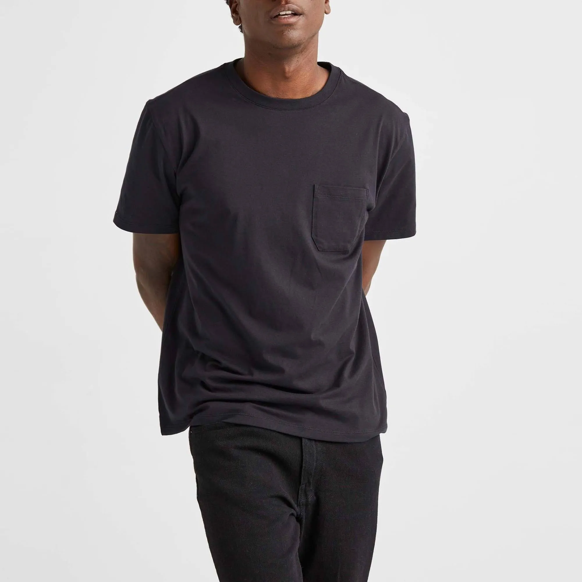 Pima Cotton Pocket Tee (Black)