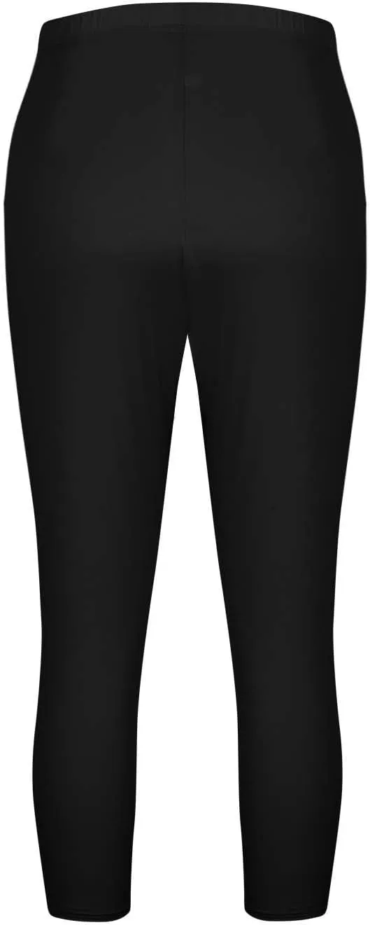 Plus Size Capri Leggings for Women High Waist Tummy Control Stretchy Workout Yoga Pants Casual Summer Capri Pants