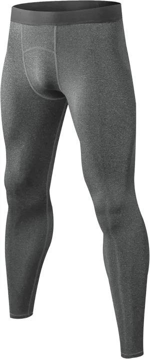 Queerier Mens Compression Pants Cool Dry Workout Leggings Athletic Sports Base Layer Bottoms Running Tights