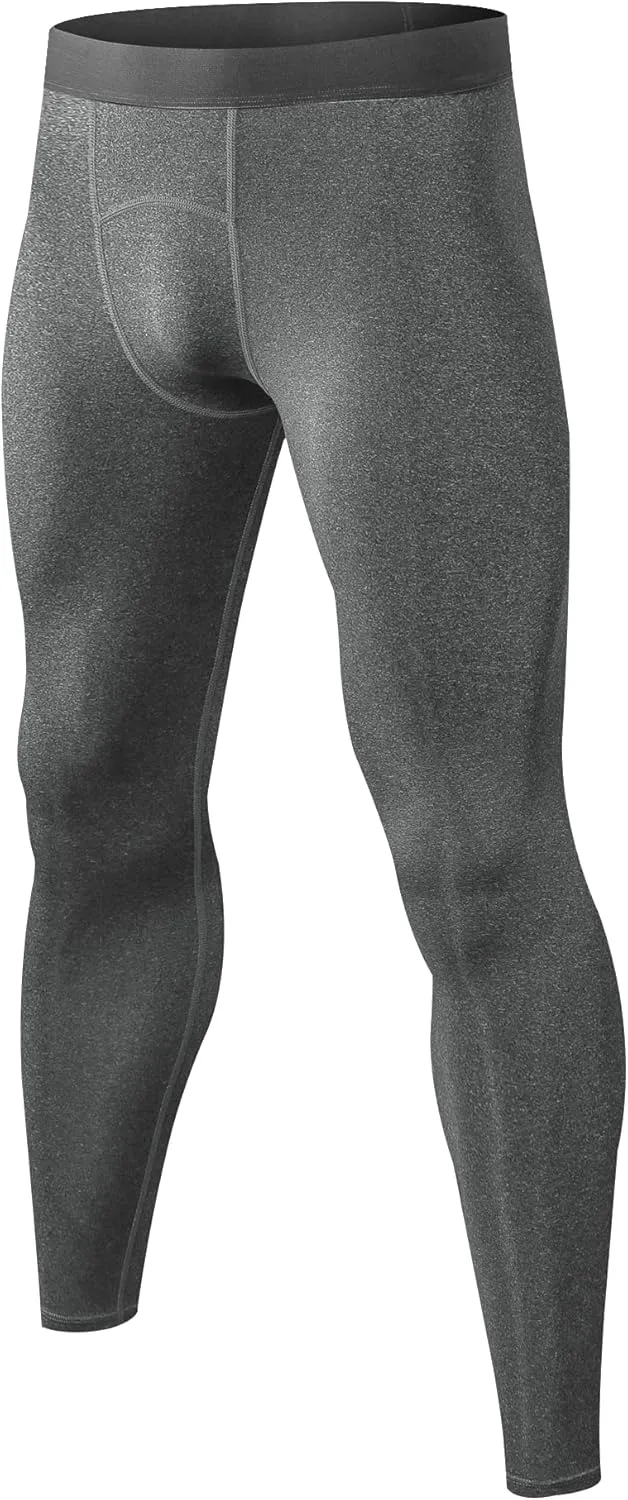 Queerier Mens Compression Pants Cool Dry Workout Leggings Athletic Sports Base Layer Bottoms Running Tights