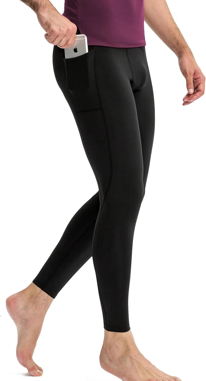 Queerier Mens Compression Pants Cool Dry Workout Leggings Athletic Sports Base Layer Bottoms Running Tights