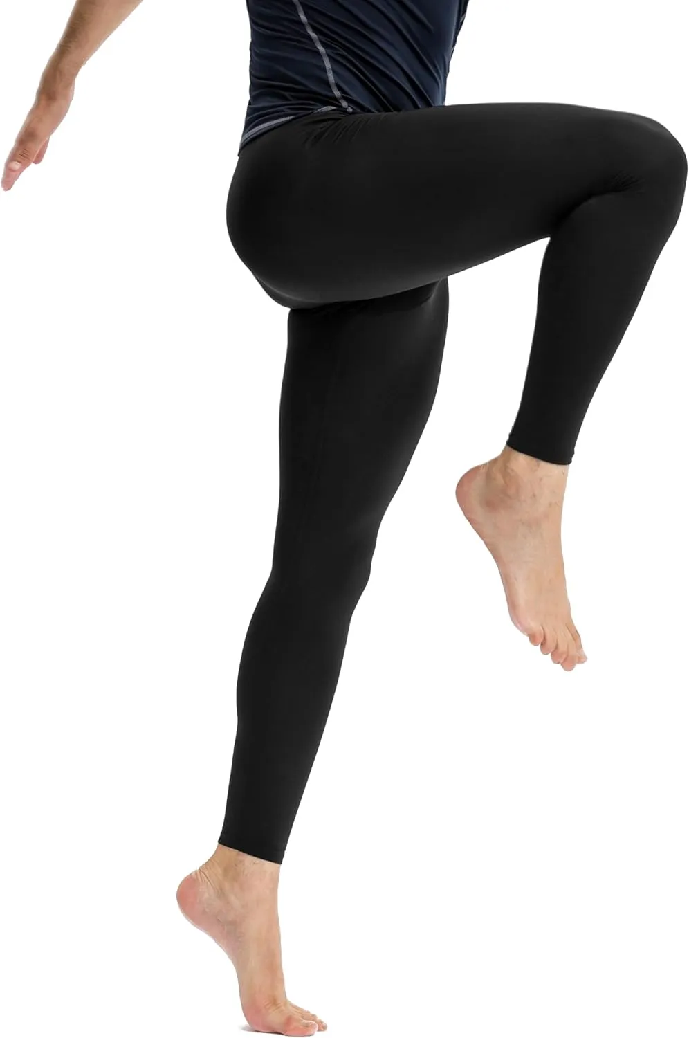 Queerier Mens Compression Pants Cool Dry Workout Leggings Athletic Sports Base Layer Bottoms Running Tights
