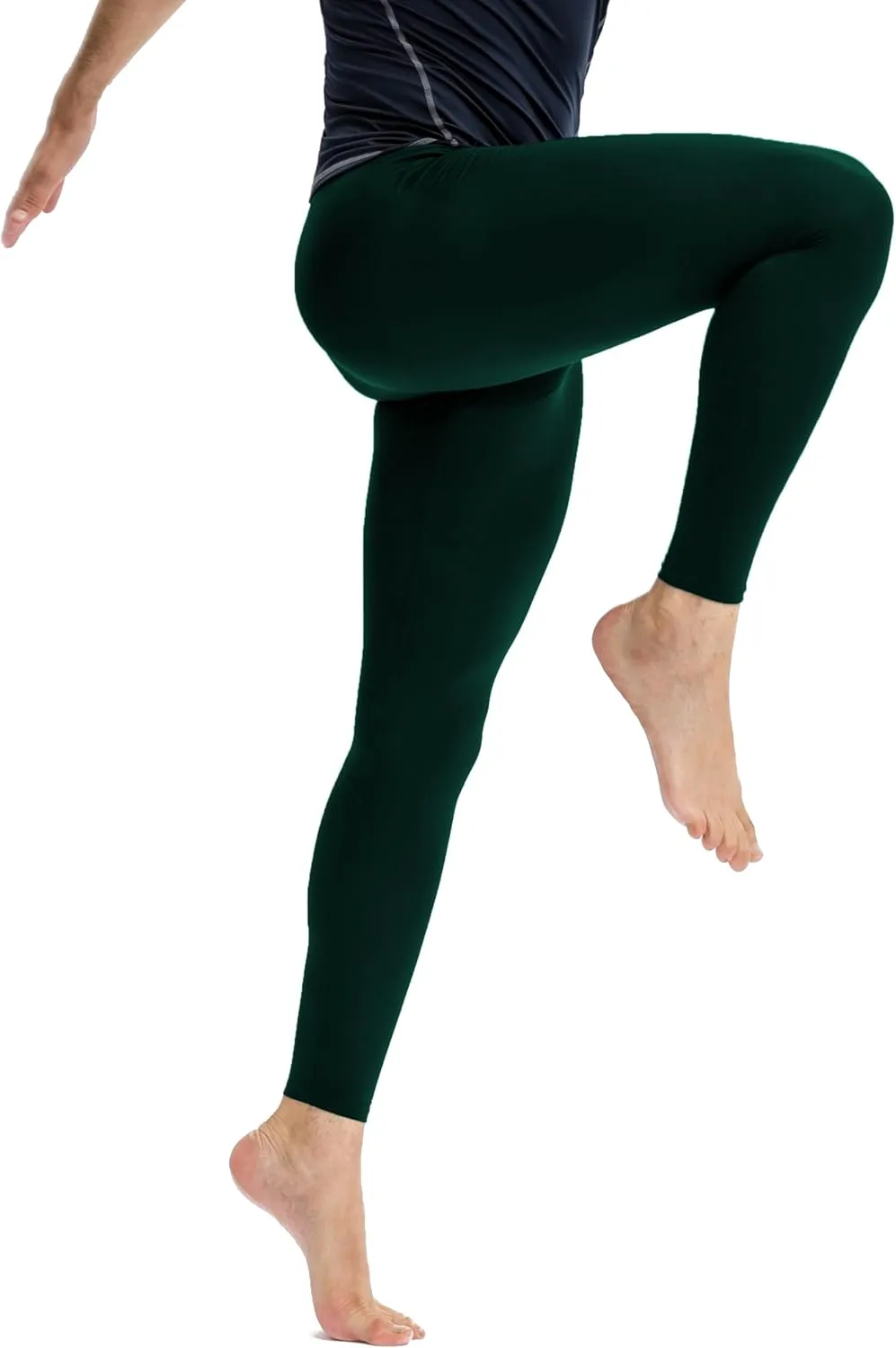 Queerier Mens Compression Pants Cool Dry Workout Leggings Athletic Sports Base Layer Bottoms Running Tights