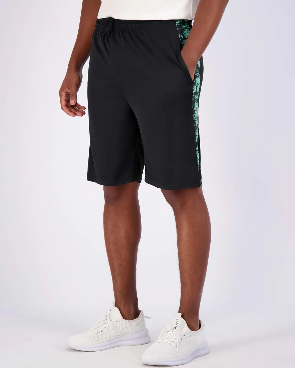 Real Essentials 5 Pack: Men's Mesh Athletic Basketball Shorts Quick Dry Activewear with Pockets