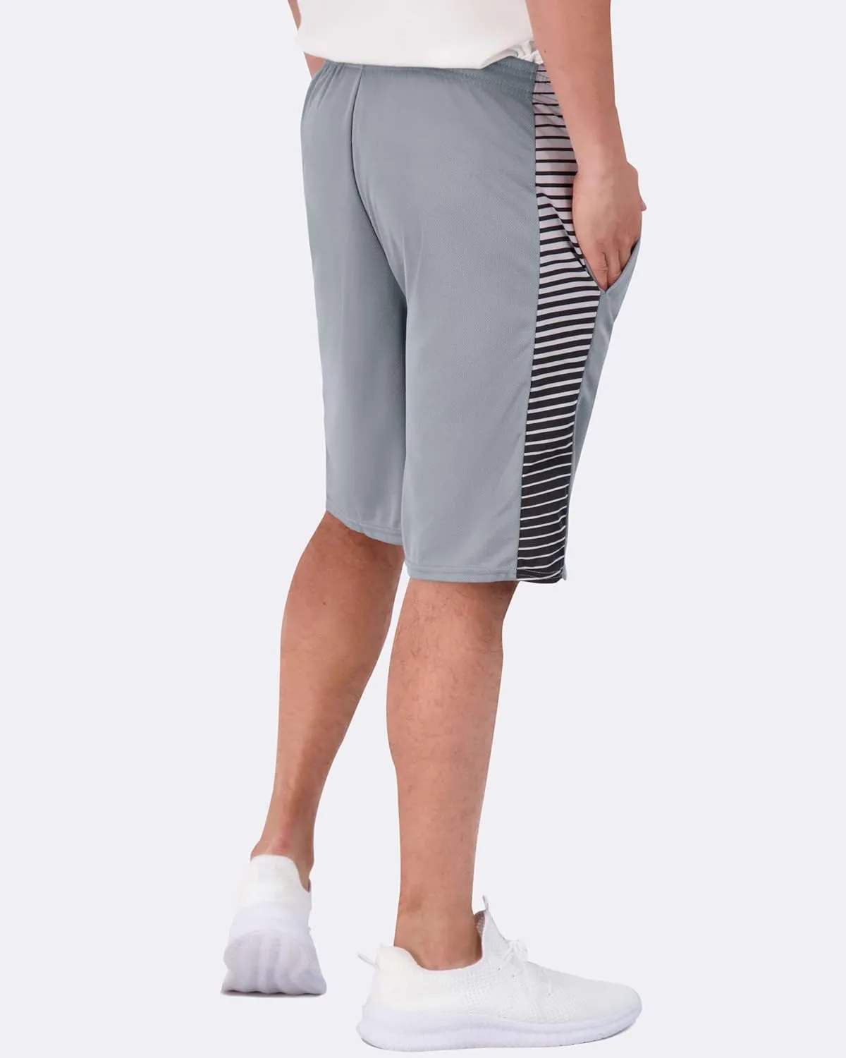 Real Essentials 5 Pack: Men's Mesh Athletic Basketball Shorts Quick Dry Activewear with Pockets