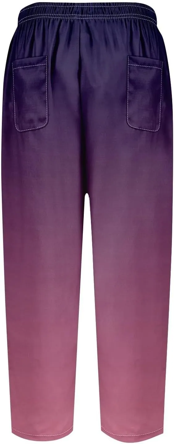 Resort Wear for Women 2025 Cotton Linen Elastic Seven Pants Beach Casual Pants Linen Casual Beach Long Pants