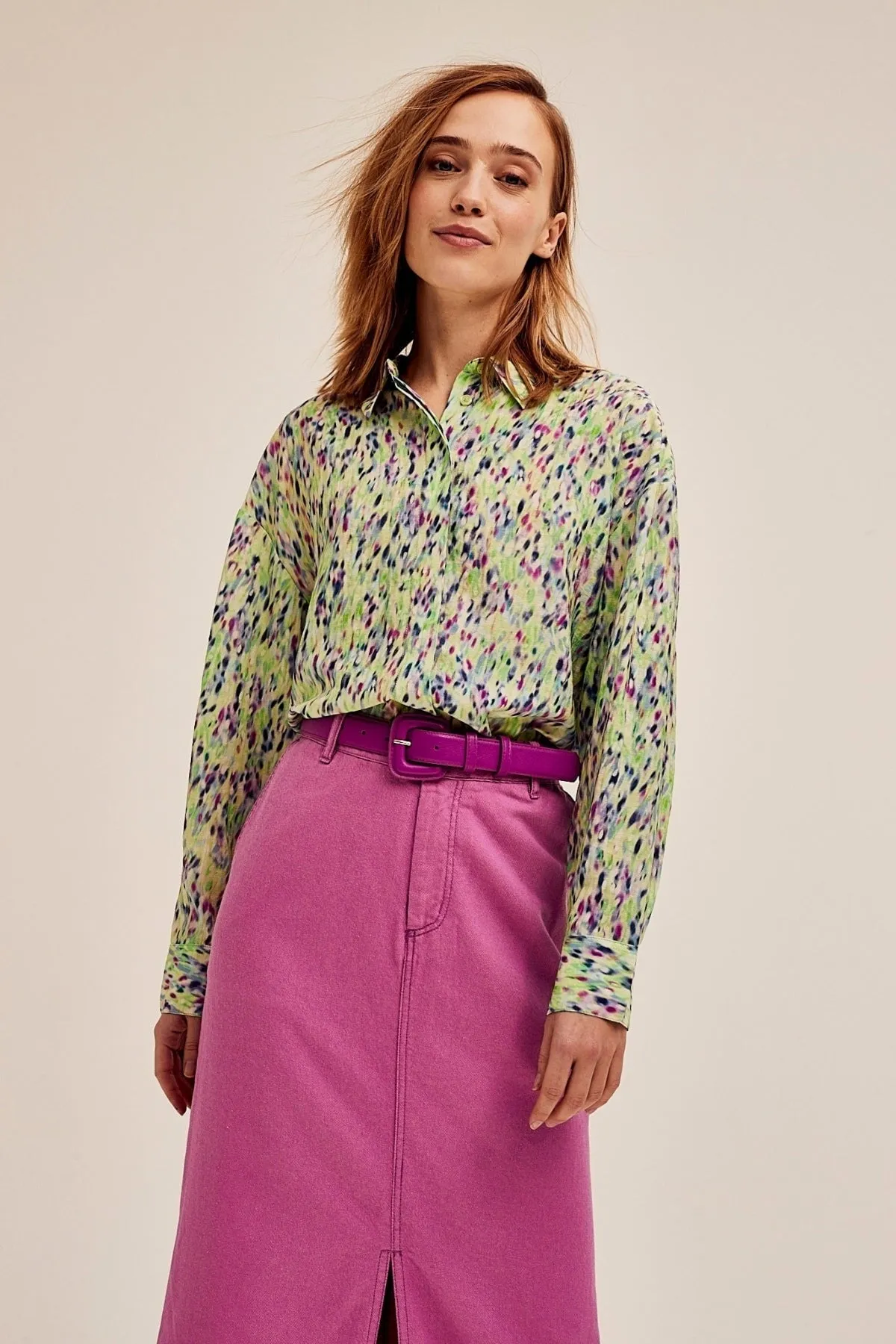 Ruttens Shirt in Green Print