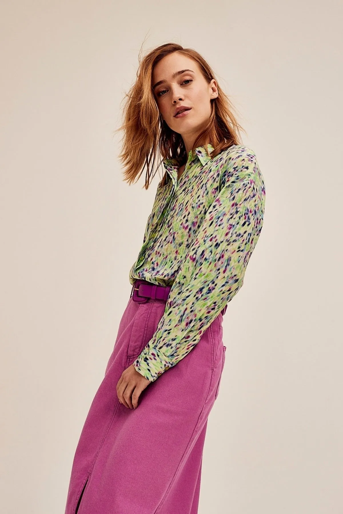 Ruttens Shirt in Green Print