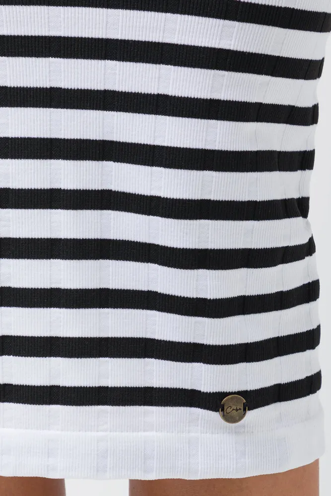 Seamless Midi Bandeau Dress Stripe Multi