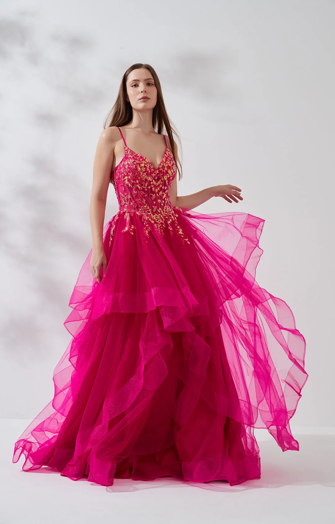 Semi-Sheer Halter Sequins Irregular Puffy Hem Dresses