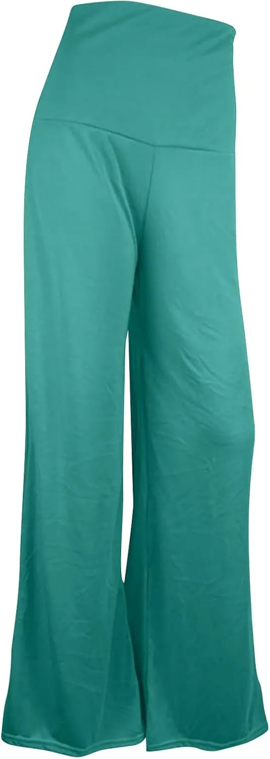 SMIDOW Womens Flare Yoga Pants High Waist Plus Size Tummy Control Wide Leg Flowy Pant Trousers Casual Loose Comfy Gym Pants