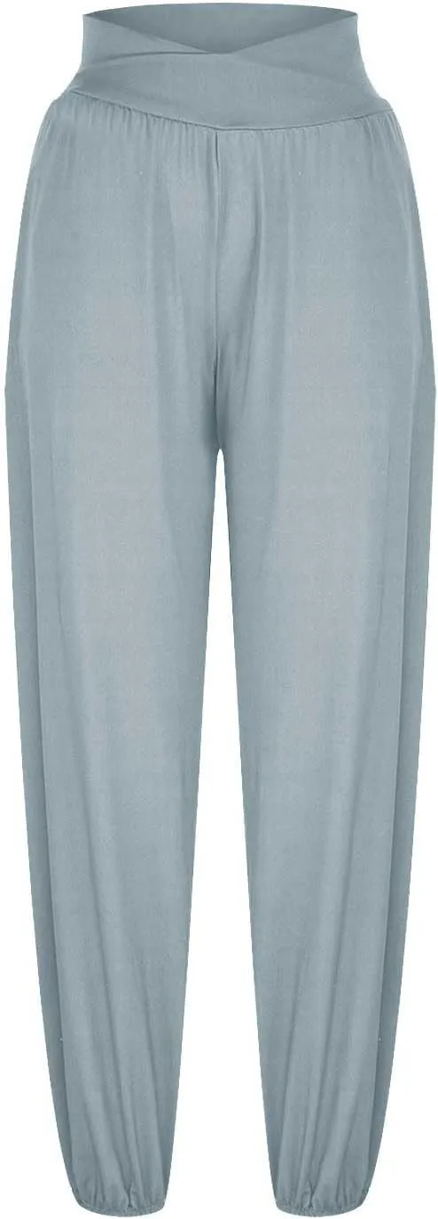 SMIDOW Women's Harem Pants Casual Loose Solid High Waist Yoga Pants Workout Running Joggers Sweatpants Comfy Lounge Trousers