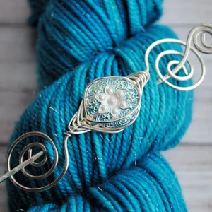 Starflower Shimmer Shawl Pin- Noteworthy Czech Glass