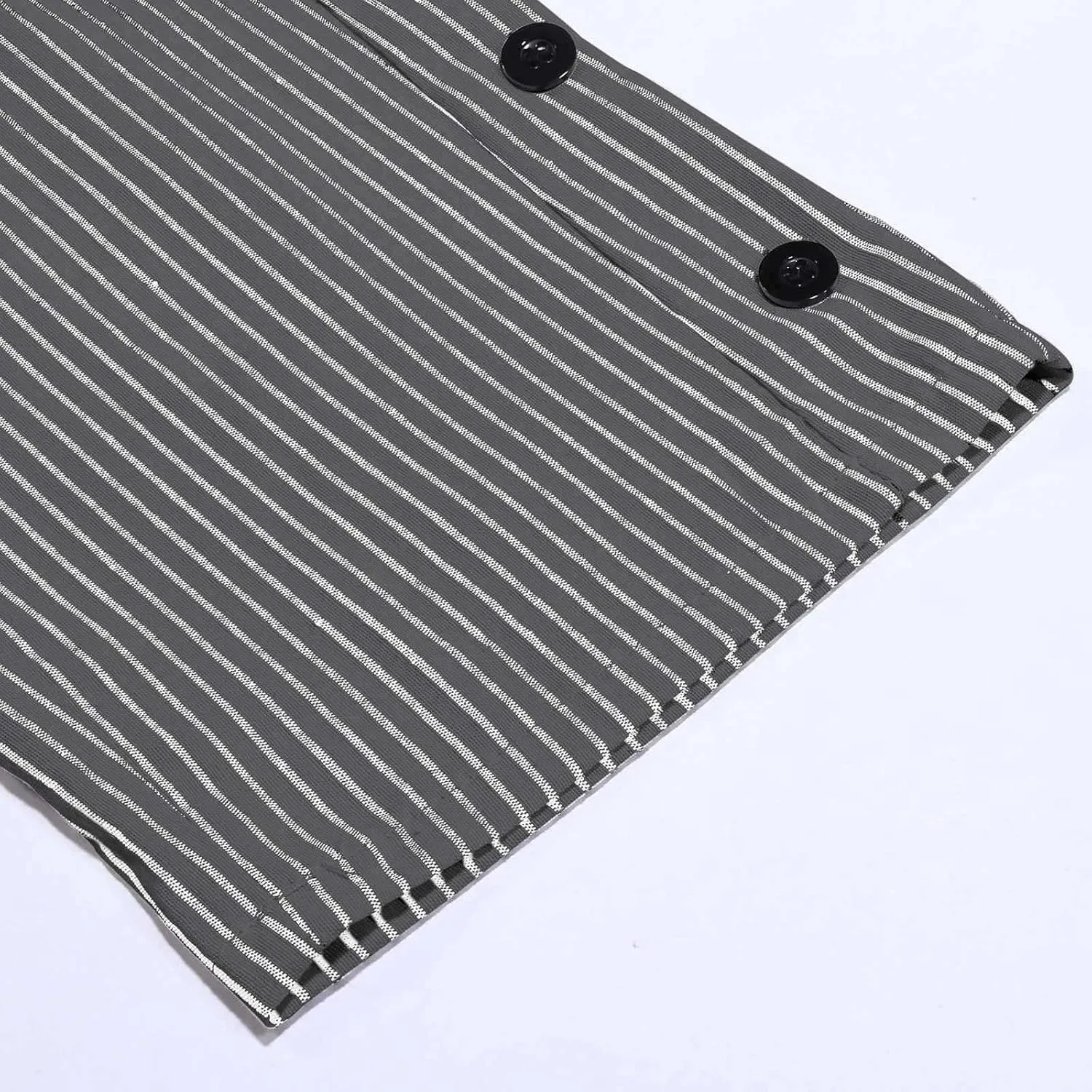 Striped Pants Women Linen Capris for Women Summer Wide Leg Loose Drawstring Elastic Waist Trouser