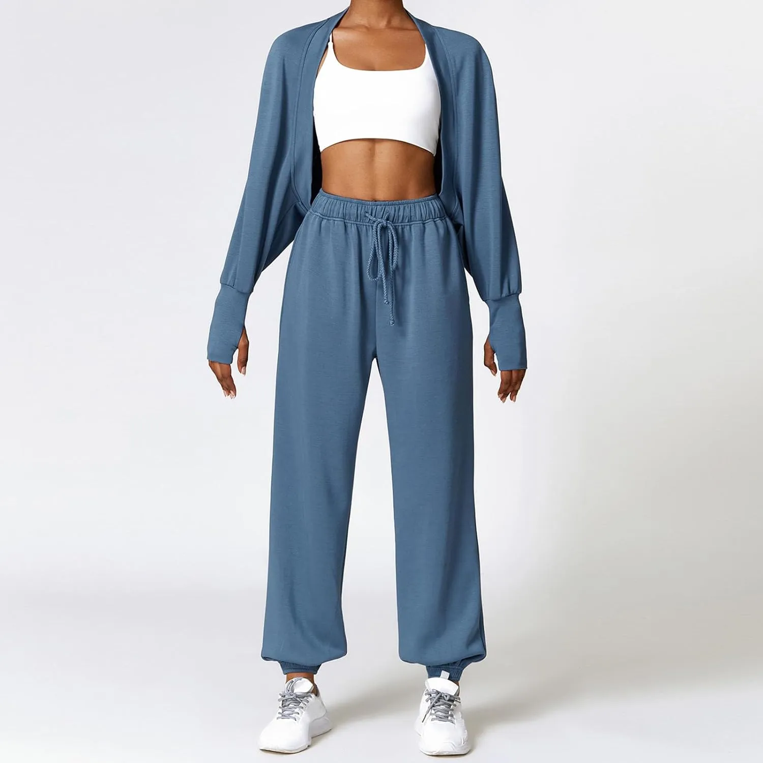 Sunwittafy Women's High Waist Sweatpants Lined Fleece Joggers with Pockets Lounge Athletic Workout Sweat Pants Trousers