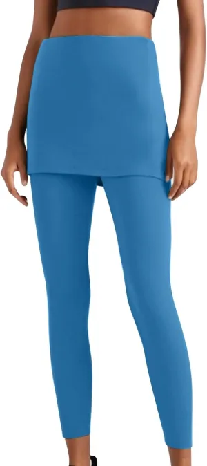 Tennis Skirted Leggings with Pockets for Women Active Skort Athletic Ruffle Pleated Golf Skapri with Skirts
