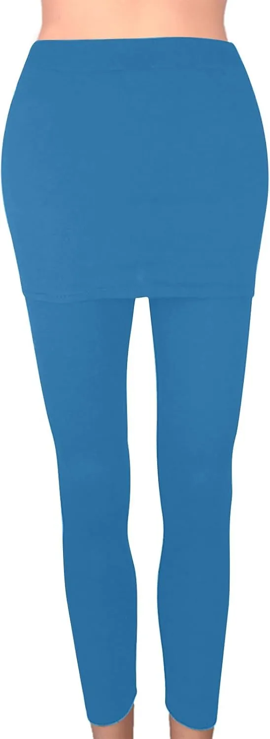 Tennis Skirted Leggings with Pockets for Women Active Skort Athletic Ruffle Pleated Golf Skapri with Skirts